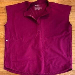 Figs Dark Magenta Rafaela - Oversized Scrub Top Women’s Small